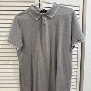 A.P.C. Men’s Grey Pique Polo Shirt